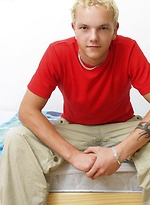 Blonde twink boy jacking off cock by Czech Boys