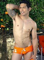 Robby Vega has such a handsome face and a beautiful college jock body with patches of lush dark hair in all the right places. by Randy Blue