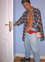 European guy jacking off by Czech Boys