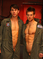 Two pilots jacking off by UKNakedmen