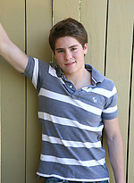 Cute twink Austin posing by Frat Men