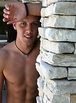 Cute frat jock Lance posing by Frat Men