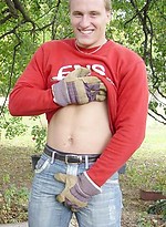 Blond stud posing naked outdoors by Czech Boys