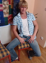 Blond muscle twink stripping by Czech Boys