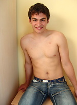 Brunette twink jerking off dick by Czech Boys