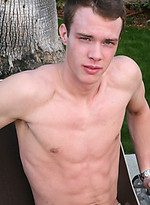 Hot frat jock Tanner posing by Frat Men