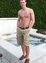 Hot frat jock Tanner posing by Frat Men