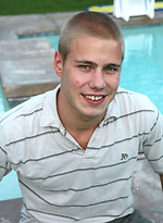 Hurley posing by Frat Men