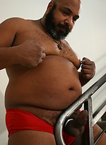 Chubby arabian bear Ali shows cock by Pantheon Bear