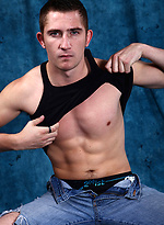 Stud jacking off his dick with flashlight toy by Cruiserboys