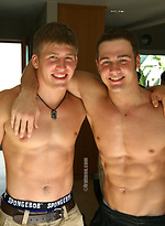 Nice collge dudes posing by Frat Men