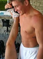 Nice collge dudes posing by Frat Men