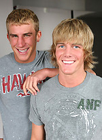 Trey and Ross jacking off together by Frat Men