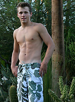 Cute twink with ripped body posing by Frat Men