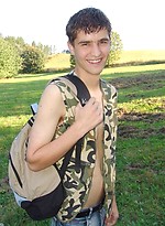 Cute european twink posing naked outdoors by Czech Boys