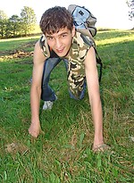 Cute european twink posing naked outdoors by Czech Boys