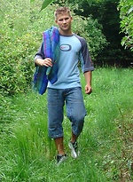 Cute blond jock jerking off outdoors by Czech Boys