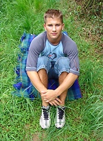 Cute blond jock jerking off outdoors by Czech Boys