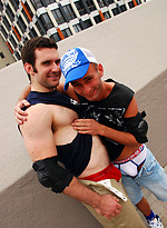 Mitch and Josh from Australia fuck on a bed by Bentley Race