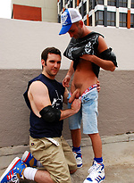 Mitch and Josh from Australia fuck on a bed by Bentley Race