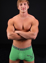 Cute college jock Tobin jacking off by ChaosMen