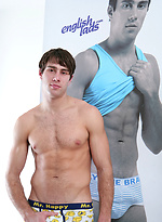 Straight stud Alex strip off and gets first experience with a toy by English Lads