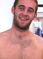 Straight hairy stud Bezza in a gay bed by English Lads