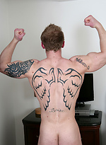 Big muscled jock Nathan shows his perfect tattooed body by English Lads
