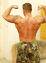 Muscled european soldier stripping by Czech Boys