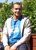 Muscle guys playing outdoors by English Lads