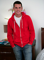Athletic straight hunk Jay - jacking off and first time playing with toy by English Lads