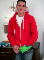Athletic straight hunk Jay - jacking off and first time playing with toy by English Lads