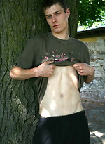 Hot twink posing outdoors by Czech Boys