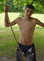 Brunette twink outdoors by Czech Boys