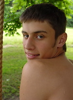 Brunette twink outdoors by Czech Boys