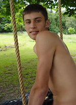 Brunette twink outdoors by Czech Boys
