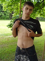 Brunette twink outdoors by Czech Boys