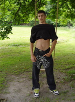 Brunette twink outdoors by Czech Boys
