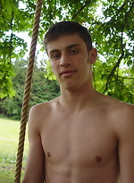 Brunette twink outdoors by Czech Boys