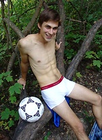 European twink posing naked outdoors by Czech Boys