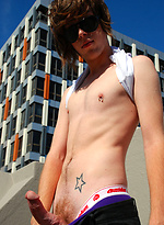 Cute australian twink jacking off and palys with toy by Bentley Race