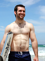 Hot australian hunk Josh on a beach by Bentley Race