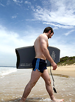 Hot australian hunk Josh on a beach by Bentley Race