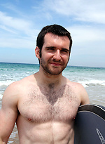 Hot australian hunk Josh on a beach by Bentley Race