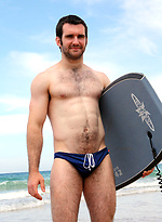 Hot australian hunk Josh on a beach by Bentley Race