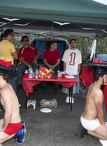 Naked hazing for the boys at this tailgate by HazeHim
