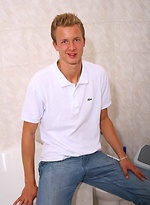 Blond twink jacking off by Czech Boys