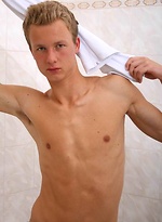 Blond twink jacking off by Czech Boys