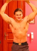 Long hair muscle stud from Czech by Czech Boys