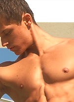 Two young athletes Milo and Ennio posing outdoors and have sex by BelAmi Online